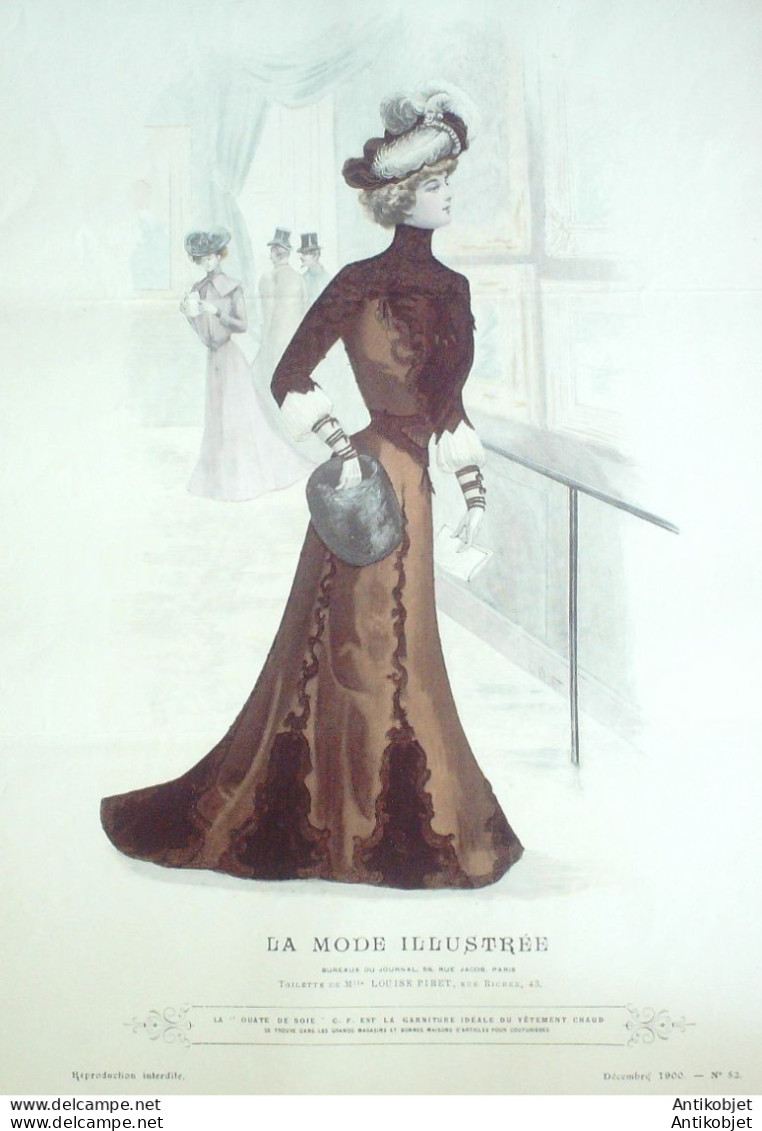 Gravure Mode illustree 1900 # 52 (Old Fashion plate) rare