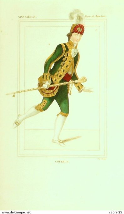 Portrait Coureur 19ème sous NAPOLEON 1852