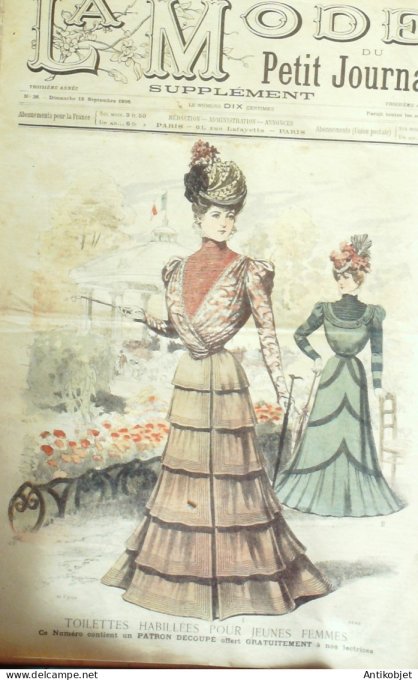 La Mode du Petit journal 1898 n°38 Robe de Mariée é demoiselle d'honneur
