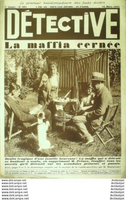 Détective 1934 # 281 St-Quentin Dijon Metz Marseille