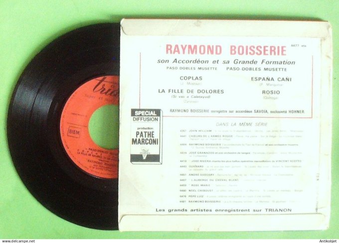 Boisserie Raymond 45T EP La fille de Dolorès 1958