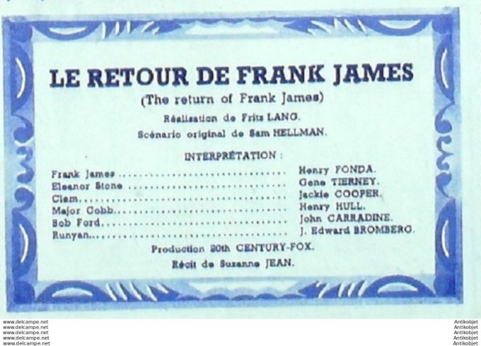 Mon Film   93 48-05-26 Le retour de Frank James Henry Fonda Henry Hull