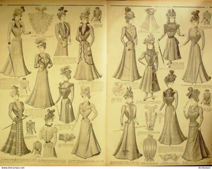 La Mode du Petit journal 1898 n° 38 Toilettes Costumes Passementerie
