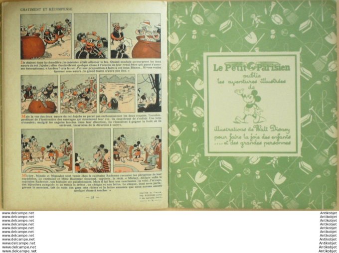 Walt Disney Mickey l'Africain Hachette # 18 Eo 1939