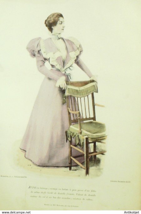La Mode pratique 1896 # 29 Jupe en lainage fichu