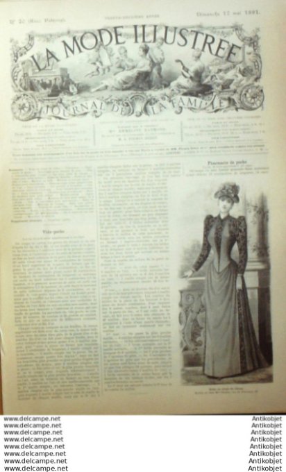 Journal + Patron Mode illustrée  1891 # 20 (with Pattern)