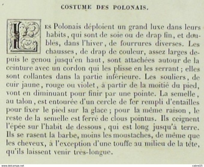 Pologne Villageois ( descriptif)-1859