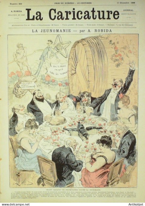 La Caricature 1886 #363 Jeunomanie Robida fils de Porthos Sorel