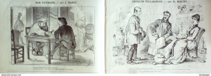 Le Journal Amusant 1885 # 1530 Noel a Paris par Mar
