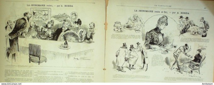 La Caricature 1886 #363 Jeunomanie Robida fils de Porthos Sorel