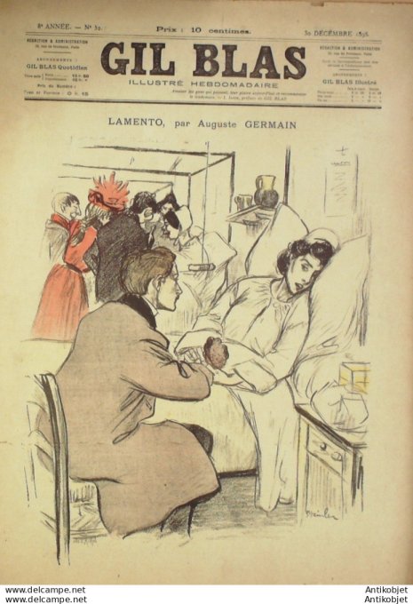 Gil Blas 1898 n°52 Auguste GERMAIN Jean MEUDROT GABRIEL DELAMONT CHANT BRETON