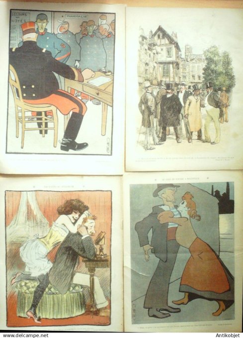 Le Rire 1905 lot 4 revues Poulbot Grandjouan Meunier Iribe Bac Roubille BurretLosques