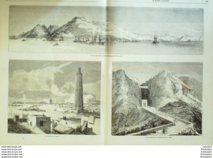 Le Monde illustré 1861 n°242 Portugal Cintra Montenegro Roudiniech Dunga Arabie Aden