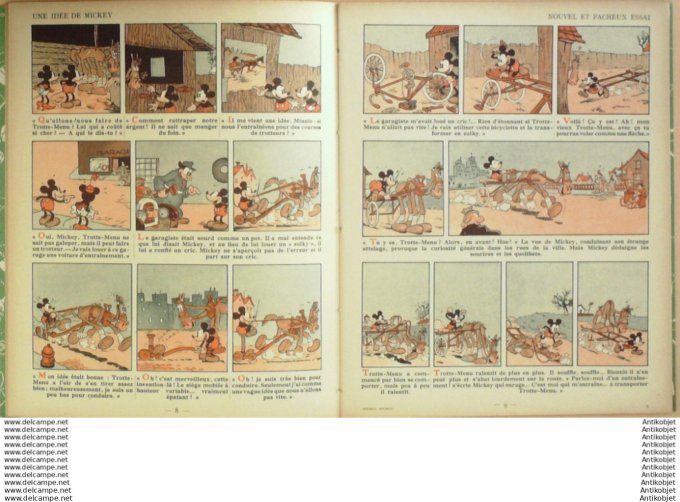 Walt Disney Mickey Jockey Hachette # 10 Eo 1951
