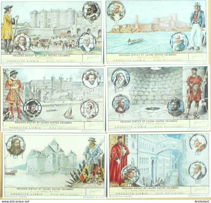 Chromo Liebig Sang 1735 Prisons d'Etat d'hotes celebres (1960)