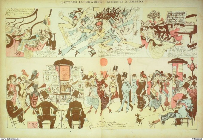 La Caricature 1881 #  83 Lettres japonaises Robida