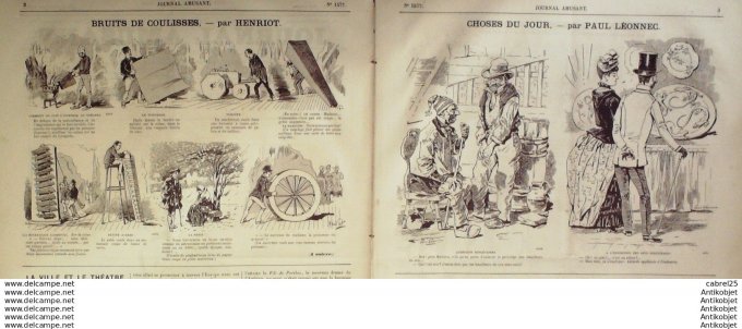 Le Journal Amusant 1886 # 1577 Theatre de l'Ambigu le fils de Porthos par Stop