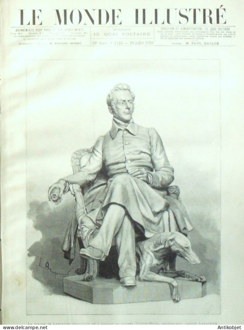 Le Monde illustré 1886 n°1528 Lamartine Egypte Caire Sésostris Rhamsès II Madrid cyclone