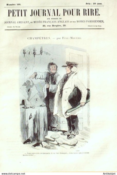 Petit journal pour Rire 1858 # 168 Dimanche de la Gristette Penoville