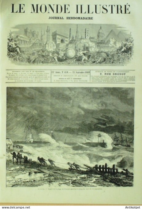 Le Monde illustré 1869 n°650 Le Havre (76) Inde Serringham Algérie Oran Vimoutiers (61) Allemagne Be