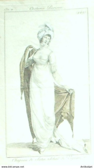 Costume Parisien 1803 an 11 # 449 (eau forte) Schall de Vigogne