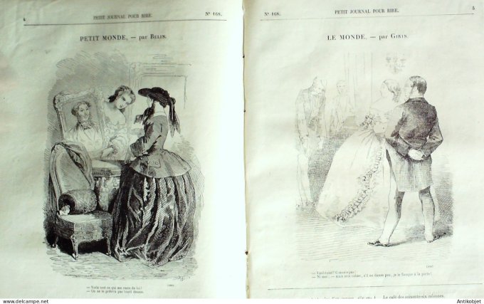 Petit journal pour Rire 1858 # 168 Dimanche de la Gristette Penoville