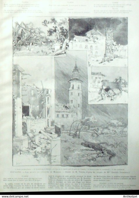 Le Monde illustré 1886 n°1528 Lamartine Egypte Caire Sésostris Rhamsès II Madrid cyclone