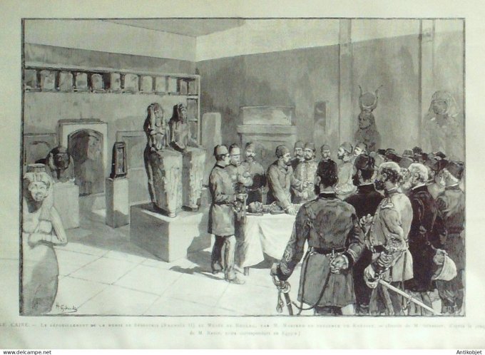 Le Monde illustré 1886 n°1528 Lamartine Egypte Caire Sésostris Rhamsès II Madrid cyclone