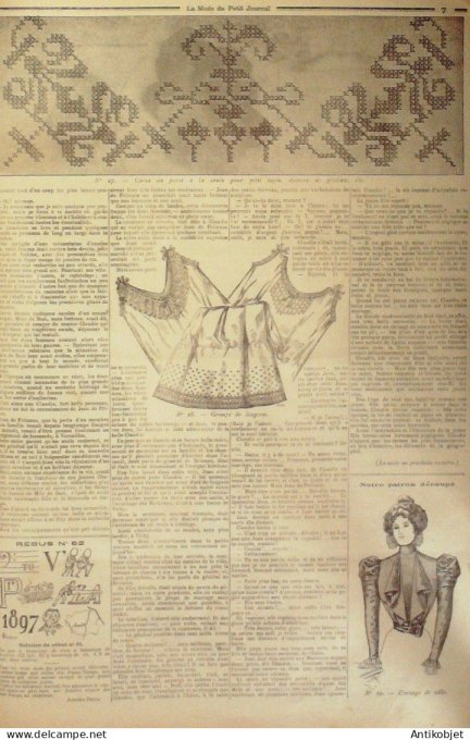La Mode du Petit journal 1898 n° 09 Toilettes Costumes Passementerie