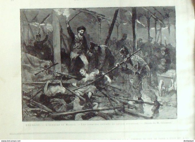 Le Monde illustré 1886 n°1528 Lamartine Egypte Caire Sésostris Rhamsès II Madrid cyclone