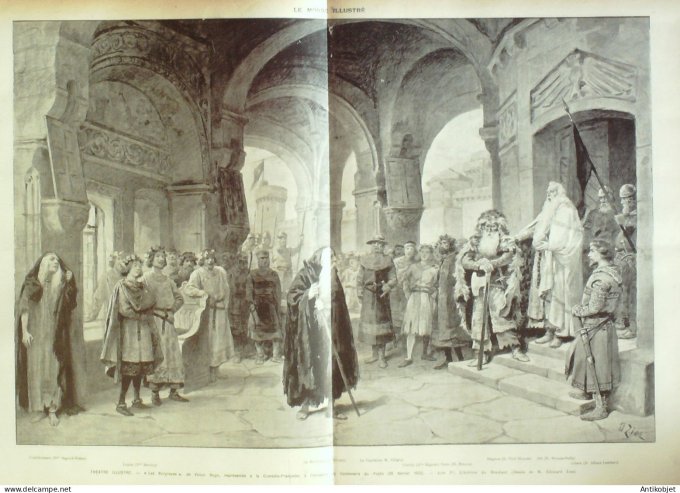 Le Monde illustré 1902 n°2344 Victor Hugo Centenaire Autriche Trieste Via Nuova Roquebrune (06)