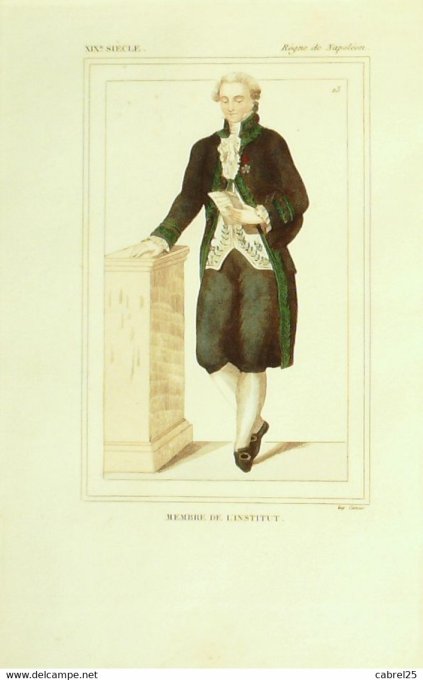 Portrait Membre d'Institut 19ème sous NAPOLEON 1852