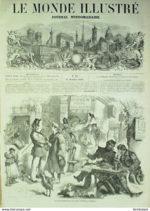 Le Monde illustré 1857 n° 27 Chine Canton Egypte Caire Châlons (51) Havre (76) Campbell