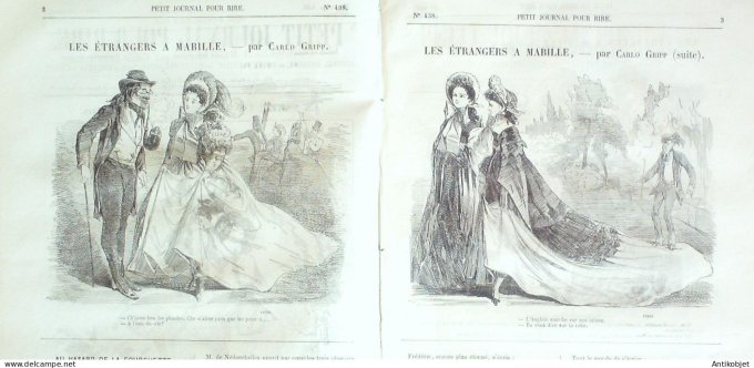 Petit journal pour Rire 1863 # 438 Aux eaux d'Allemagne Marcelin