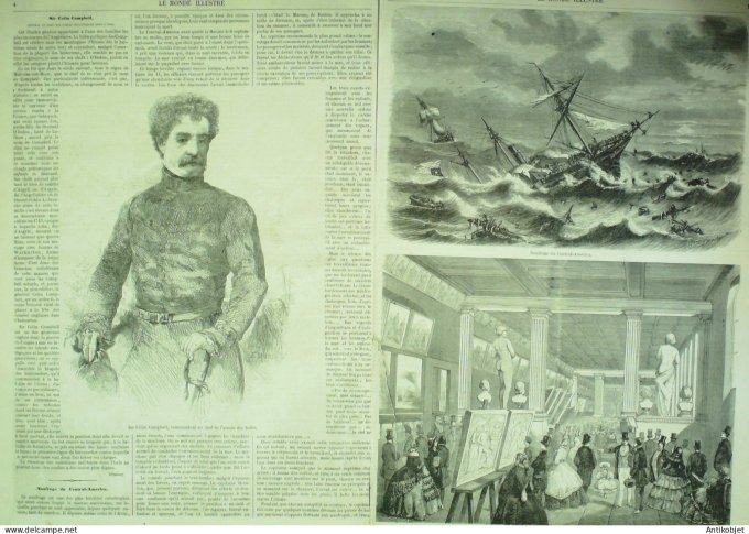 Le Monde illustré 1857 n° 27 Chine Canton Egypte Caire Châlons (51) Havre (76) Campbell