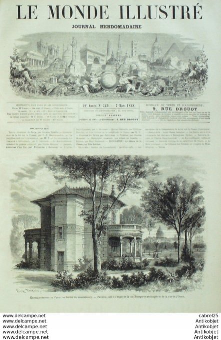 Le Monde illustré 1867 n°569 Tours (37) Angleterre Londres Inde Seringham