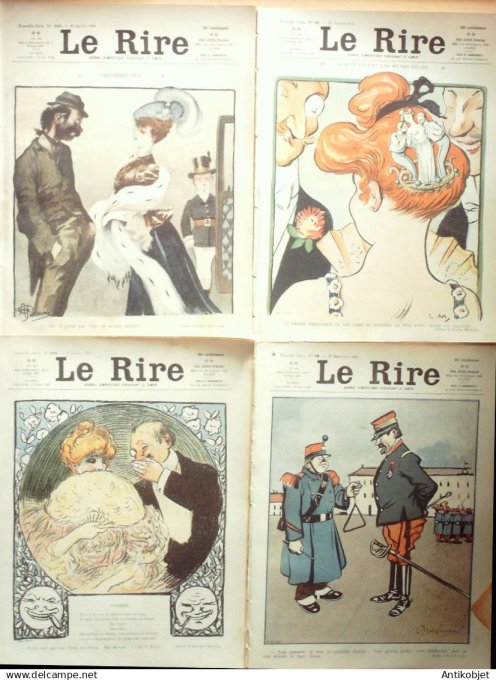 Le Rire 1905 lot 4 revues testevuide Losques Guillaume Leandre Villemot Metivet Losques