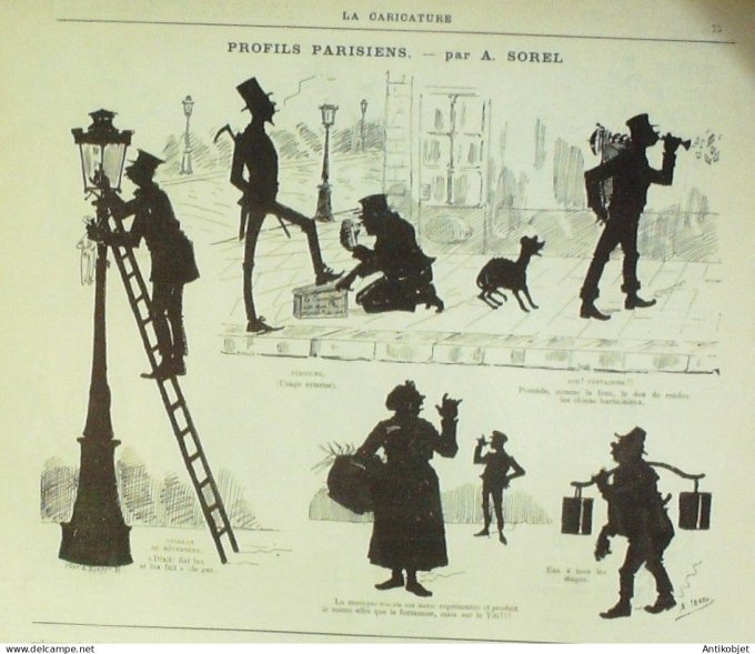 La Caricature 1884 #218 L'assaut d'un gendre Draner SorelTrock