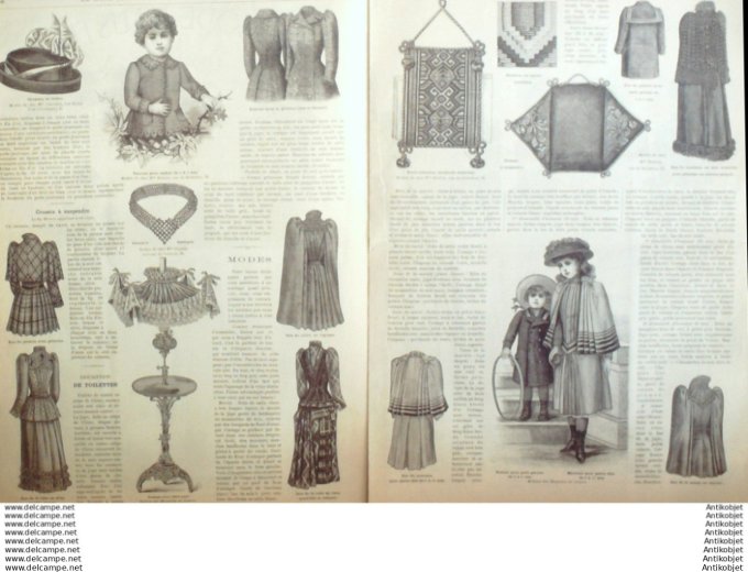 Journal + Patron Mode illustrée  1891 # 38 (with Pattern)