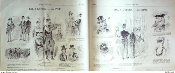 Le Journal Amusant 1884 # 1436 Bals masques par Mars
