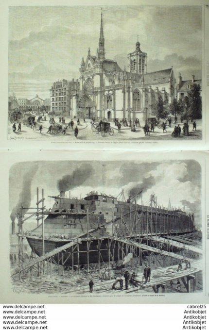 Le Monde illustré 1867 n°569 Tours (37) Angleterre Londres Inde Seringham