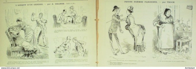 La Caricature 1884 #218 L'assaut d'un gendre Draner SorelTrock