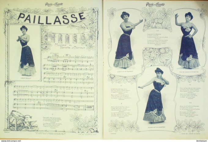 Paris qui chante 1903 n° 22 Bérard Bailly Perducet Charny Reschal Belle de New york