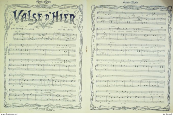 Paris qui chante 1903 #22 Bérard Bailly Perducet Charny Reschal Belle de New york