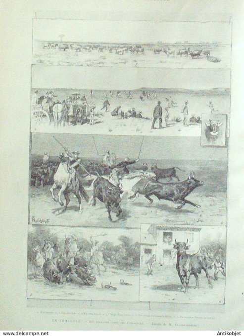 Le Monde illustré 1886 n°1554 Saintes-Maries-de-la-Mer (13) Portugal Lisbonne