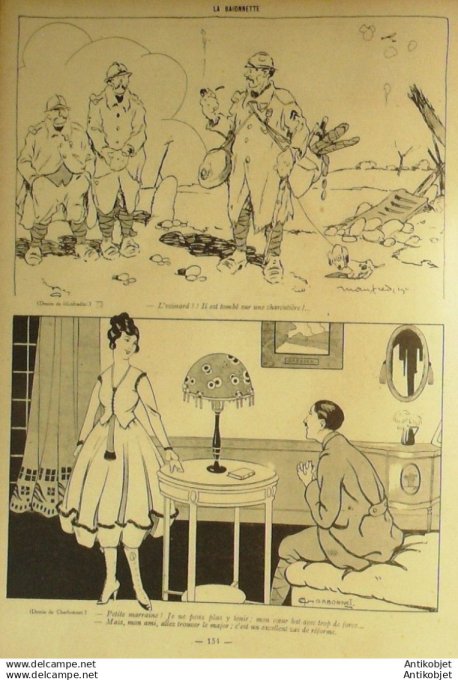 La Baionnette 1917 # 088 (Les filleuls) Gesmar Genty Charbonnet Icart Prejelan