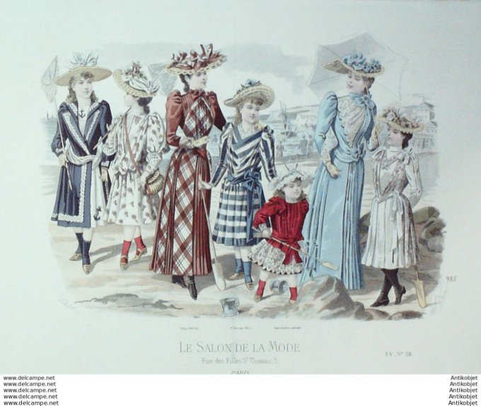 Gravure Mode Salon 1889 #  985 (Old Fashion plate)