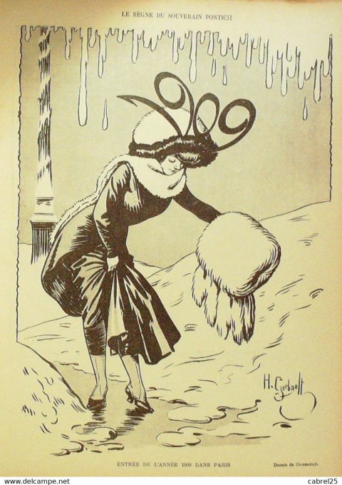 Le Rire 1909 n°311 Willette Delaw Gerbault Poulbot Carlègle Métivet Guillaume Hellé