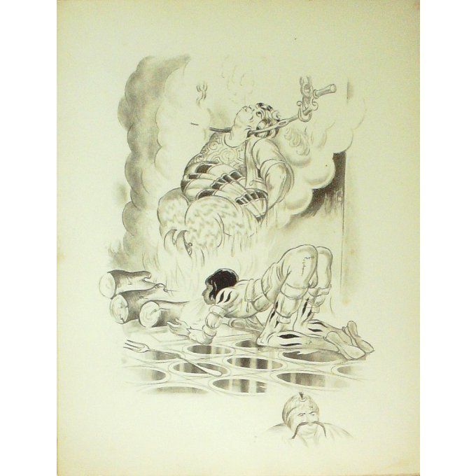 COLLOT ANDRE-EAU FORTE-pour illustrer RABELAIS- 2-1933