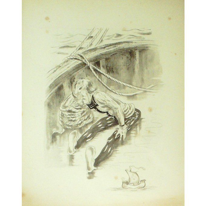 COLLOT ANDRE-EAU FORTE-pour illustrer RABELAIS- 5-1933